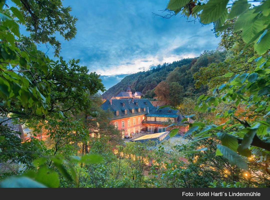 Luftbild vom Hotel Hartl's Lindenmühle in Bad Berneck